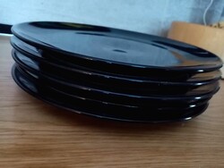 5 db nagy fekete lapostányér IKEA