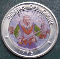 Kuba emlék 1 peso 1995 (A Karib-tenger kalózai Piet Heyn) UNC