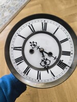 Antik Két súlyos falióra alkatrész szerkezet . Hibátlan tűzzománc. Videó !