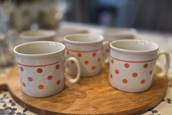 Régi, retro 6db Zsolnay pöttyös bögre