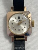 Vintage female gold-plated Glashütte wristwatch