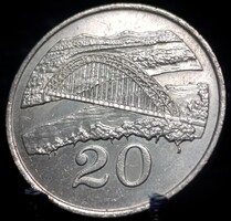 Zimbabwe 20 cent, 1989 A07G1