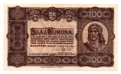 100 Korona Államjegy 1923 Magyar Pénzjegynyomda EF