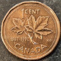 Kanada 1 cent, 1992., 125 Éves Kanada