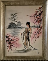 Czinóber - Emlékek vonzásában ( 30 x 40, olaj, új keretben )