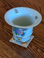 Herendi Viktória mintás oroszlánlábas kaspó / váza