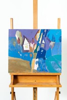 Subecz Gyula: Valley (oil painting)