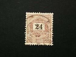 Magyarország 1889 Feketeszámú 24 kr. E12:11 3/4 Fiume A