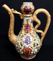 DT/512. Fischer aranybrokátos kiöntő, karaffa