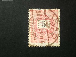 Magyarország 1889 Feketeszámú 5 kr. Arad, E12:11 3/4, F