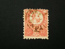 Magyarország 1871 Réznyomat, 5 kr. Gyöngyös, foghiány G3