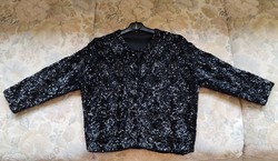 Alkalmi flitteres kabátka fekete