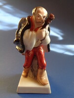 Herendi porcelán hegedűs figura,