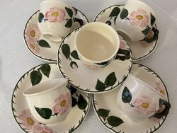 Villeroy & Boch vadrózsa mintás kávés készlet 5 főre