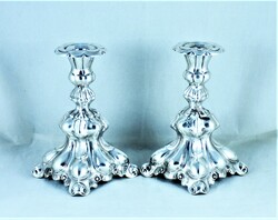 PAZAR, ANTIK EZÜST GYERTYATARTÓ PÁR, SVÉDORSZÁG!!!