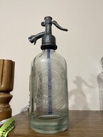 Régi halvány zöld Szodásüveg.