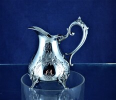 ÁLOMSZÉP, ANTIK EZÜST TEJSZÍNES KIÖNTŐ, NÉMET, CA. 1860!!!