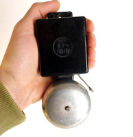 Régi elektromos ajtócsengő, retro falra szerelhető csengő, kb. 1970-es évek, 8V, 50hz