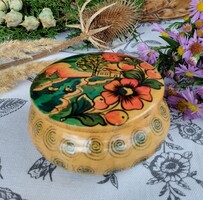 Kézi festésű fedeles fa doboz