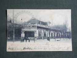 Képeslap,Ausztria,Bécs,Wien,Prater,Vidámpark,Swoboda étterem Riesenrad óriáskerék látkép,1900-