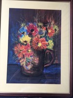 Virágcsendélet , Fekete 68 szignóval .