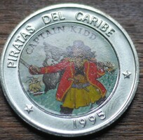 Kuba emlék 1 peso 1995 (A Karib-tenger kalózai Kidd kapitány) UNC