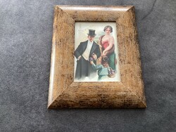 Antik kisméretű nyomat , modern keretben .