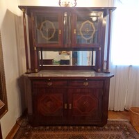 Antik tálalószekrény, vitrin, komód