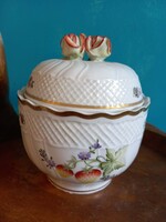 Hollóházi gyümölcsmintás kekszes doboz