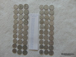 Alumínium 10 - 20 - 50 fillér 60 darab LOT !