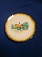 Bodrogkeresztúri kerámia városkép falitányér emléktányér Lillafüred
