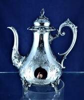 ÁLOMSZÉP, ANTIK EZÜST KIÖNTŐ, NÉMET, CA. 1860!!!