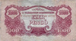 1000 pengő 1944 VH. Restaurált 1.
