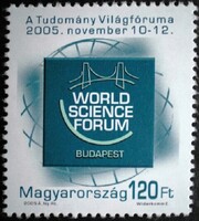 S4813  /  2005 A tudomány világfóruma I. - Budapest bélyeg postatiszta