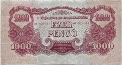 1 pengő 1944 VH. sorszámos "OA" Ritka sorozatszám Restaurált 1.