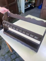 Vintage fa fali fűszertartó polc