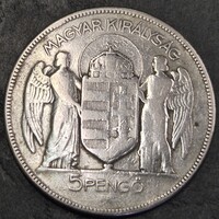 Magyarország 5 Pengő, 1930 Vitéz Nagybányai Horthy Miklós Kormányzóságának 10. Évfordulójára