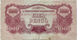 1000 pengő 1944 VH. Eredeti állapot 1.