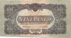 100 pengő 1944 VH. 3,5 mm sorszám 4.