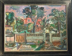 Orosz Gellért (1919 – 2002) : Kilátás a művésztelep ablakából, 1967