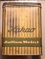 „Antik Julius Meinl ‘Kakao’ bádogdoboz – 1930–40-es évek, eredeti reklámdoboz”