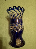 Kobaltkék és átlátszó váza