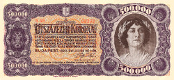 REPLIKA - 500.000 KORONA 1923 - RRR HIBÁTLAN! Pick 79b