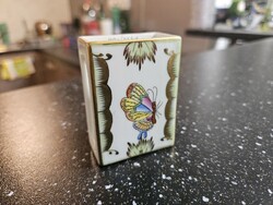 Herendi Viktória (VBO) porcelán gyufatartó tok – Ritkaság! 