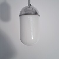 Bauhaus - Art deco mennyezeti lámpa felújítva - tejüveg búra (kapszula)