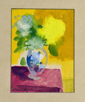 Jenő Medveczky (1902–1969) Still life... (miniature)
