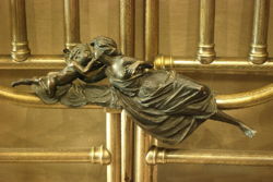 Dekoratív antik stílusú franciaágy fejvég