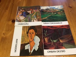 Művészet KIskönyvtára  Modigliani, Orbán D., Limbourg, Iványi Grünwald