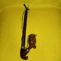 "Szarvasos ". Régi, fa pipa, tajtékpipa.