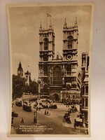 Régi képeslap Westminster Abbey, St. Margaret’s Church and Big Ben, London 1958   /250309/